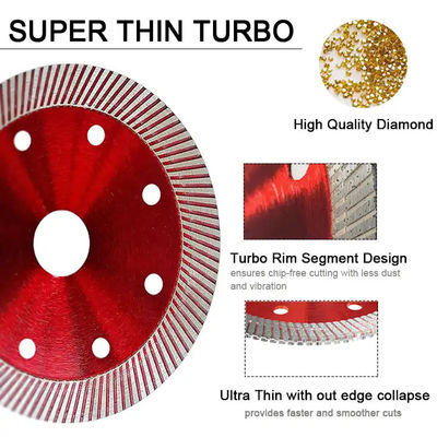 4 Zoll Turbo Super dünne Keramik Trockenschnittscheibe Porzellan Fliesen Stein Diamant Säge Klinge