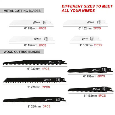 32 Stück Metall Holz schneidende Sägeblätter wechselseitige Schneider Sägeblätter Set