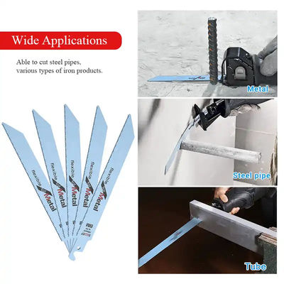 6 Zoll Metall schneidend wechselseitige Säge Klinge Set Bi-Metall Sawzall Klingen für Metallrohrblatt Metall-Rebar 18TPI