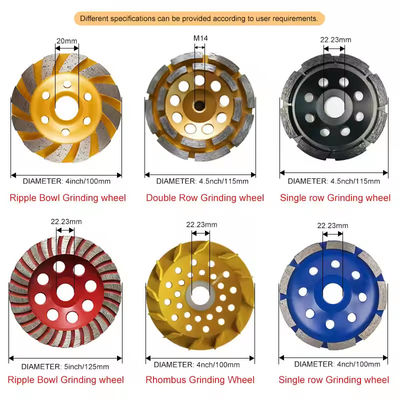 4 Zoll Diamantschleifplatte Scheibenrad für Dressing-Schleifmaschine In M14 oder 5/8 "-11 Thread