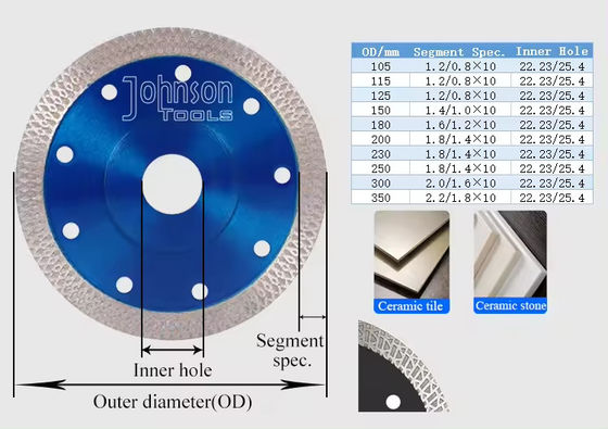 4.5 Zoll Super dünne Disco Diamantado Para Porcelanato De Corte Piedra Diamant Säge Klinge für Winkelschleifmaschine