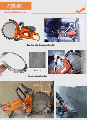 14 Zoll Diamantring Säge Klinge Hart gehaltener Schneider zum Trockenschneiden von Beton Verstärkter Betonziegel