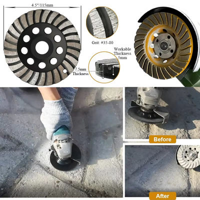 Heraus Schalen-Diamant-Schleifscheibe-Korn des Durchmesser-125mm Turbo # 60/80 für Stein oder Beton