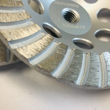 Leichte Beton-Schleifscheibe 100-180mm Turbo mit Aluminiumkern