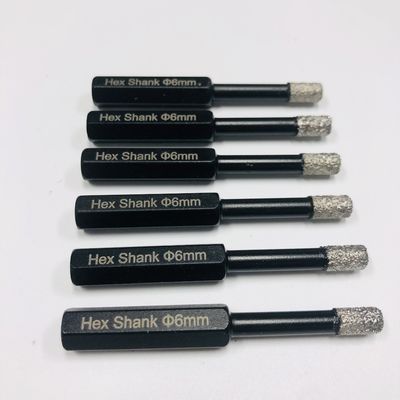 Fliesenlochsäge 6 mm Hex-Sachs Diamant-Kernbohrstücke für Porzellan