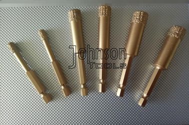 5mm - 35mm Vakuum bronzierter Diamant-Kernbohrer-Stückchen-Hexen-schnelle Freigabe-Schaft