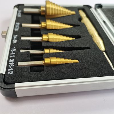 8 PCS Höhenflossenstations-Titannitrid beschichtete Hochgeschwindigkeitsstahlstufenbohrer