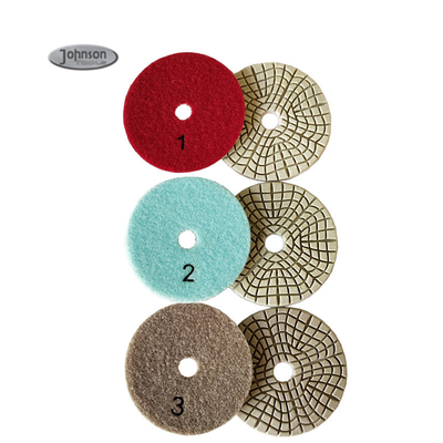 4 Schritt-Marmorpolierauflage des Zoll-100mm des Diamant-3