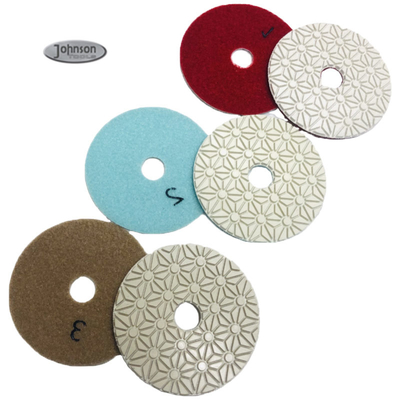 100mm 3 Schritt-Diamond Granite Polishing Pads Various-Korn